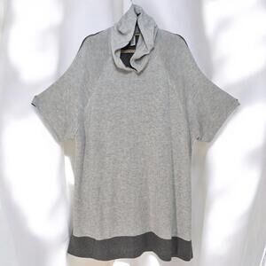 Lululemon Poncho Sweater Woman Small 2 Tone Gray Cashmere Blend Hooded Oversized